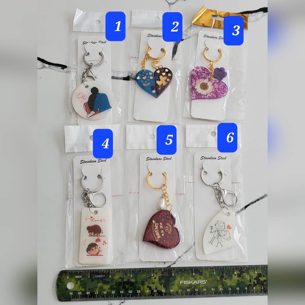 Valentines Hand-made HandCrafted Love Key Chains/Bag Charms Winners Choice New